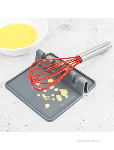 2PCS Heat-Resistant Spoon Rest Premium Spoon Holder for Stove Top Silicone Utensil Rest with Drip Pad for Multiple Utensils Kitchen Utensil Holder for Spoons Ladles Tongs etc.