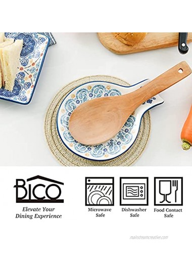 Bico Blue Talavera Ceramic Spoon Rest House Warming Gift Dishwasher Safe