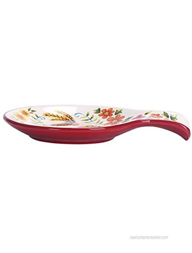 Bico Red Spring Bird Ceramic Spoon Rest House Warming Gift Dishwasher Safe