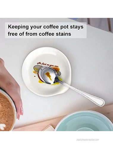 Cute Coffee Spoon Rest Coffee Bar Decor Coffee Station Counter Accessories 3.8 inch Small Ceramic Porcelain Coffee Spoon Holder Gift for Coffee Lovers Women Men As fast as you can Sloth