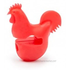 Fox Run 6283 Rooster Pot Clip Spoon Holder 1 x 2.75 x 2.75 inches Red