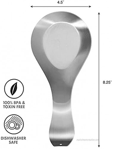 Oggi Spoon Rest with Long Handle 8.25 inch by 4.5 inch