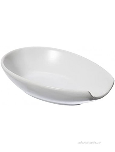 Oggi White Ceramic Spoon Rest 2.3