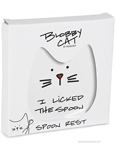 Pavilion Gift Company Blobby Cat Cat Spoon RestI Licked the Spoon 5 White