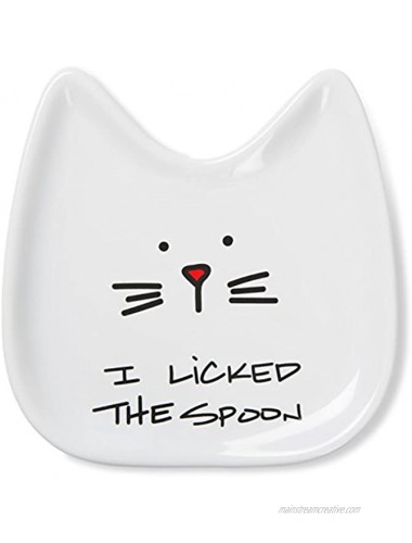Pavilion Gift Company Blobby Cat Cat Spoon RestI Licked the Spoon 5 White