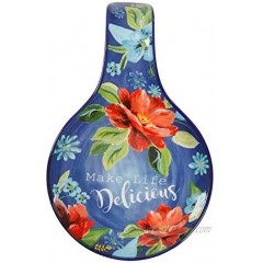 Pioneer Woman Spring Bouquet Spoon Rest Blue Floral Make Life Delicious