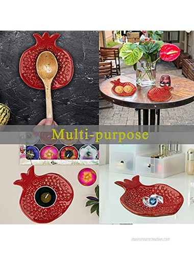 Spoon Rest 2 Pcs Spoon Holder For Stove Top Ceramic Spoon Rest For Kitchen Counter Spoon Rest For Stove Top Coffee Spoon Rest Pomegranate Shaped