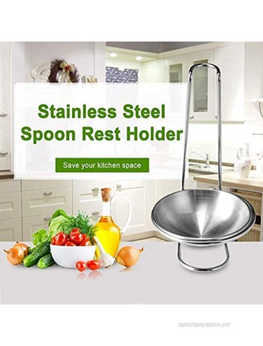 Spoon Rest Holder Stainless Steel Vertical Saving Soup Ladles Holders or Hotpot Restaurant Buffet Fast Food Restaurant Kitchen Decor Tool 2Pack Spoon Rest