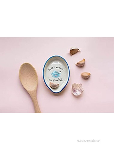 VILIGHT Spoon Rest for Grandma's Kitchen Counter Birthday Gifts for Granny Nana’s Kitchen Décor Ceramic Spoon Holder for Stove Top