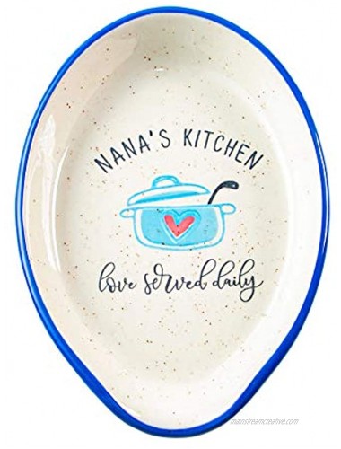 VILIGHT Spoon Rest for Grandma's Kitchen Counter Birthday Gifts for Granny Nana’s Kitchen Décor Ceramic Spoon Holder for Stove Top