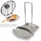 Yummy Sam Lid and Spoon Rest,Stainless Steel Utensils Lid Holder Ladle Rest Pot Rack Multifunctional Storage Rack Silver