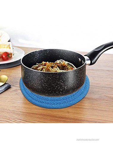 AIFUDA 4 Pcs Cotton Thread Weave Hot Pot Holders Multi-use Hot Mats Non-Slip Stylish Coasters Insulation Hot Pads Trivet for Cooking and Baking