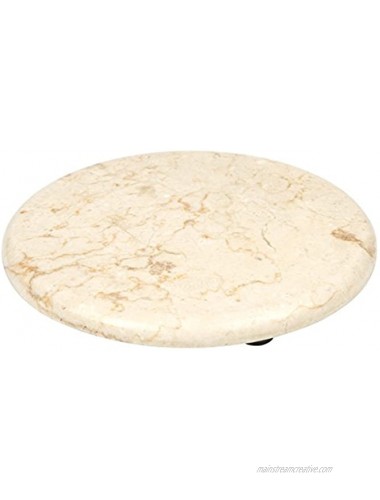 Creative Home Genuine Champagne Marble 8 Round Trivet Cheese Serving Board