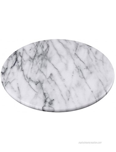 Creative Home Natural Marble Round Trivet Cheese Board Dessert Serving Plate 8 Diam Off-White patterns may vary