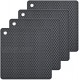 Smithcraft Silicone Trivet Pot Mat for Countertop Trivest Pads Heat Resistant Table Placemats 4 Pack,Size:7.5x7.5 Inch Color: Grey Shape:Square