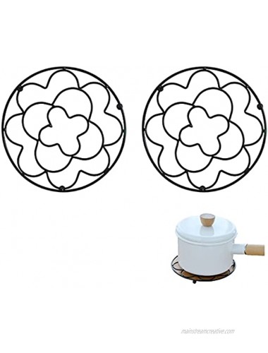 Stainless Steel Trivets for Hot Pots and Pans Set of 2 VIDAYA Great Heat Resistant Metal Pot Holders Upgrade Paint Process Durable Non-Slip Thick Round Premium Trivets