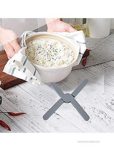 Trivet for Hot Pots and Pans 3 Pieces Cross Silicone Foldable Large Trivets for Hot Dishes and Iron Trivet Set