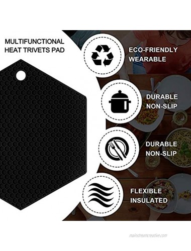 Trivet Silicone Trivets for Hot Pots and Pans Silicone Hot Pad Kitchen Decor for Counter Hot Plate Holder Silicone Pot Mat for Table Dish Drying Mat NonSlip Trivet and Heat Resistant Mat Trivet Set