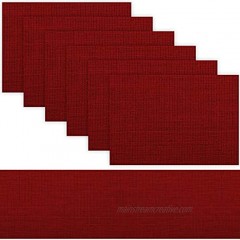 Trivetrunner: Decorative Modular Trivet Table Runner with 6 pcs Placemats Set Hot Pad Heat-Resistant Surface,for Hot Plates Pots Dishes Burgundy Set 1 Table Runner + 6 placemats
