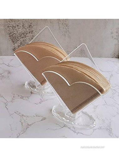 2 Pack Clear Plastic Napkin Holders Cocktail Napkin Holder Clear Acrylic Napkin Holder Clear Coffee Filter Holder Decorative Clear Napkin Holder