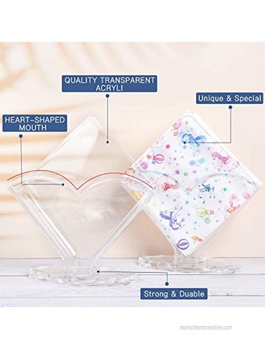 4 Pack Napkin Holder Akamino Acrylic Cocktail Napkin Holder for Bathroom Kitchen Dining Table Coffee Filter Holder Hotel Restaurant décor Clear
