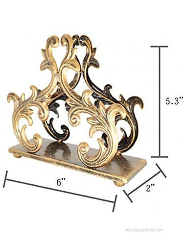 Bronze Metal Baroque Style Napkin Holder Freestanding Barocco Tissue dispenser Baroque Napkin Tray Basket
