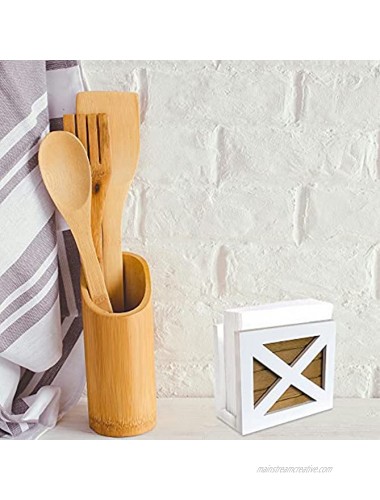 Farmhouse Napkin Holder Wooden Napkin Holder Rustic Napkin Holder White Napkin holder Napkin Holder Wood Napkin holders for kitchen Double sided white and brown