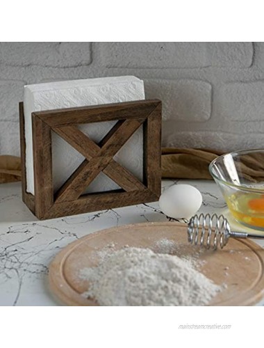FROSTY Rustic Napkin Holder Napkin Holder Napkin Holders for Tables Kitchen Table Restaurants Gifts and Nature Vintage Farmhouse Decor Premium Material Natural Beech Tree Made Walnut Color