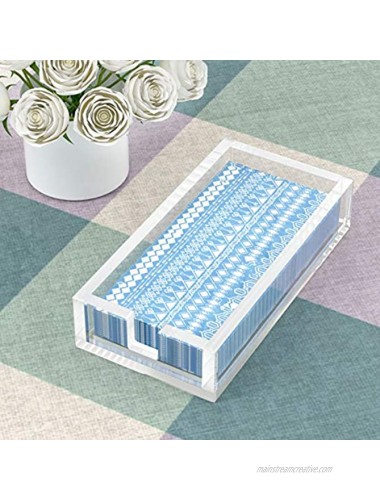 HIIMIEI Acrylic Napkin Holder 5.5x9 Clear Guest Towel Napkin Holder for Bathroom,Restaurant,Office,Commercial,Kitchen,Party