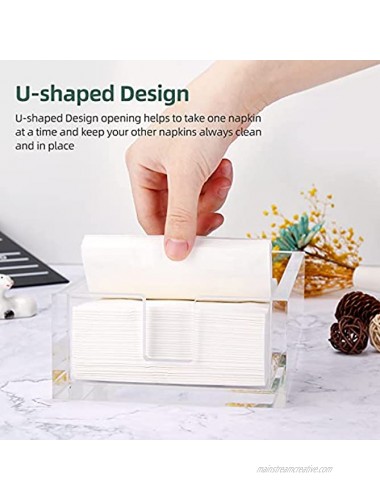 Procity Napkin Holder Acrylic Guest Towel Holders Napkin Holders for Table Kitchen Bathroom 9x5.5x2.5 Inch