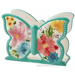 PW Pioneer Woman Stoneware Butterfly Napkin Holder Floral