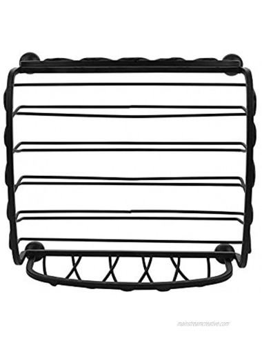 Spectrum Diversified Twist Flat Modern Dining Table & Kitchen Décor Horizontal Napkin Holder for Kitchen Tables & Countertops Small Black