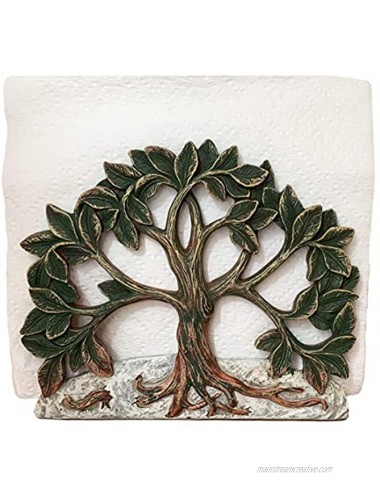 Top Brass Family Tree of Life Decorative Napkin Holder