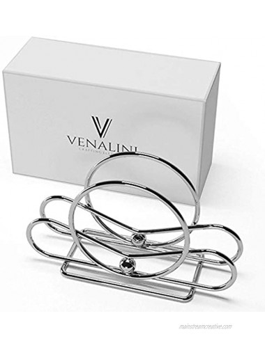 Venalini Stainless Steel Napkin Holder Silver Perfect for Kitchen Tables & Dining Table
