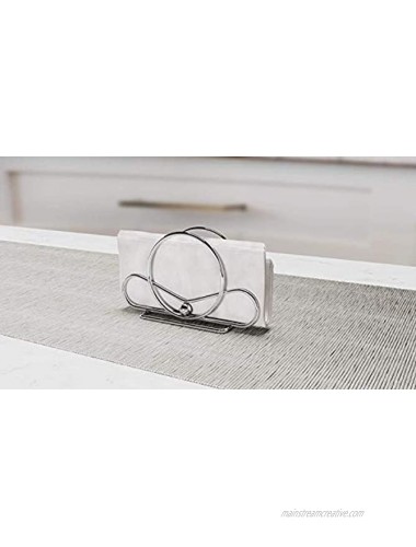 Venalini Stainless Steel Napkin Holder Silver Perfect for Kitchen Tables & Dining Table