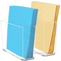 Youngever 2 Pack Clear Plastic Napkin Holders