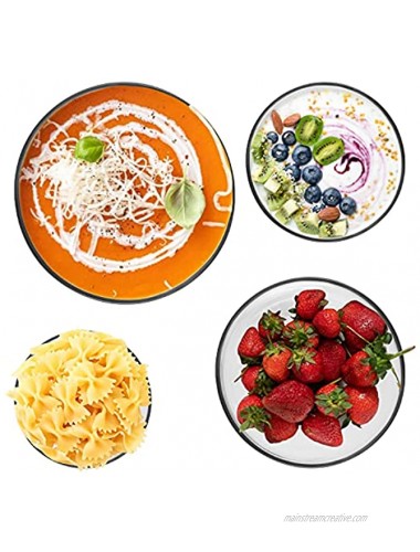 4 Count Glass Bowl Set Nested Fruit Bowl Used In Dishwasher Refrigerator Glass Bowls For Kitchen Dining Table Living Room Suitable For Fruit Cereal Flour Mixture Cream Candy Yogurt