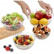 4 Count Glass Bowl Set Nested Fruit Bowl Used In Dishwasher Refrigerator Glass Bowls For Kitchen Dining Table Living Room Suitable For Fruit Cereal Flour Mixture Cream Candy Yogurt