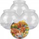 ArtCreativity Plastic Ivy Bowls Set of 4 Empty 16oz Clear Bowls with Wide Open Mouth Deep Bowls for Carnival Goldfish Games Candy Display Wedding Reception Decorations or Desk Décor