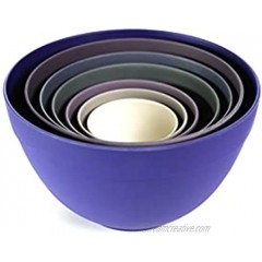 Bamboozle Nesting Bowls Set for Mixing and Serving Dishwasher Safe 7 Piece Thistle