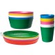 IKEA KALAS Children Color Bowl Tumbler and Plate Sets X6 Each Set of 18