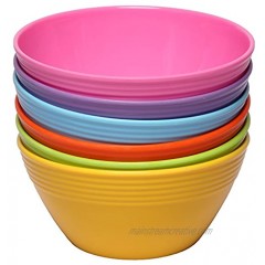 Melange 6-Piece Melamine Bowl Set Solids Collection | Shatter-Proof and Chip-Resistant Melamine Bowls | Color: Multicolor