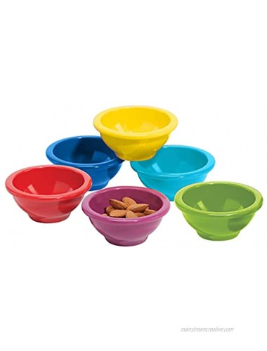 Oggi Melamine 6-Piece Pinch Bowl Set Assorted Colors