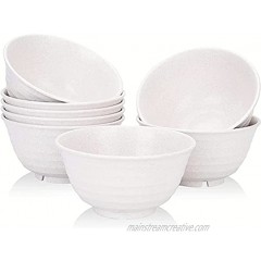 [Set of 8] Unbreakable Cereal Bowls 30 OZ Set 8 Microwave and Dishwasher Safe BPA Free E-Co Friendly Deep Soup Bowl for Cereal Salad Soup Rice