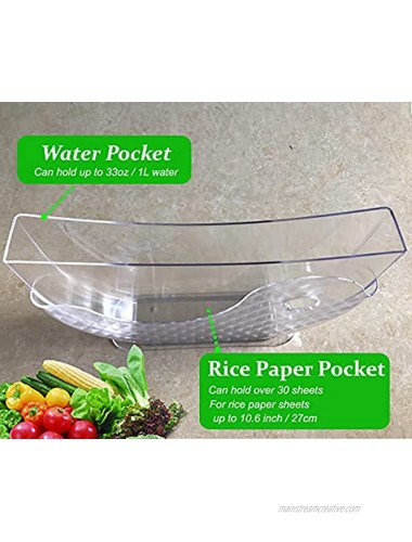 Summer Roll Water Bowl Rice Paper Wrappers for Spring Rolls Holder for Rice Papers Spring Roll Water Bowl Rice Paper Not Included