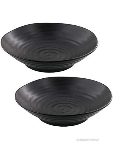 Zen Table Japan Stylish and Versatile Bowl Plate Matte Black Set of 2 -Made in Japan