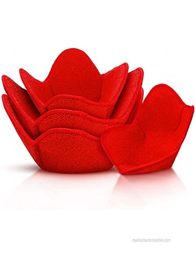 Bowl Huggers Microwave Safe Holder Multipurpose Hot Heat Insulation Plate Holder Polyester Potholder Protector for Heat Soup Rice Bowl 2 Sizes 4 Pieces