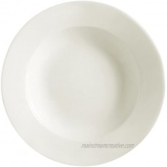 CAC China REC-105 Rolled Edge 10-1 2-Inch Stoneware Pasta Bowl 16-Ounce American White Box of 12