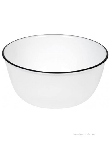 Corelle Livingware 28-Ounce Super Soup Cereal Bowl Classic Caf¿ Black Rim Only
