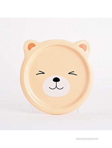 Hinomaru Collection Cute Kuma Bear 24 fl oz Microwavable Porcelain Noodle Soup Bowl with Handles and Porcelain Condiment Lid 5.75 Dia Beige